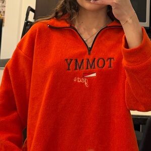 Tommy Hilfiger Vibrant Orange Half-Zip Fleece